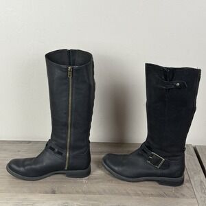 Timberland Black Leather Lace-Up Boots